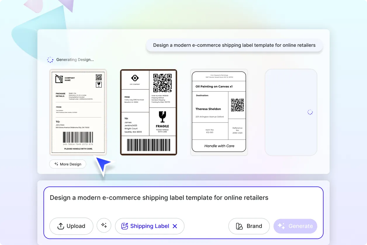 Free AI Shipping Label Generator, Free Shipping Label Maker Online